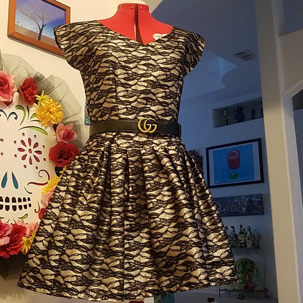 Faux lace dress